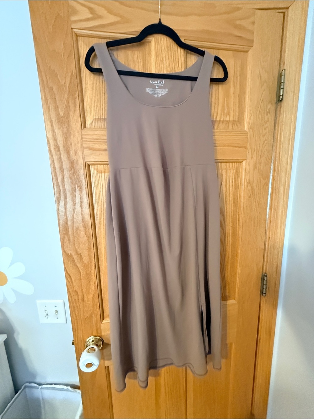 Isabel Maternity by Ingrid & Isabel Taupe Sleeveless Midi Dress